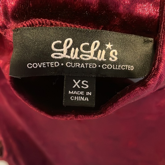 Lulus Dream of Decadence Burgundy Velvet Swing Dress - Picture 5 of 7